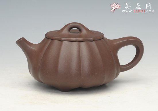 紫砂壶图片：筋纹石瓢 - 宜兴紫砂壶网