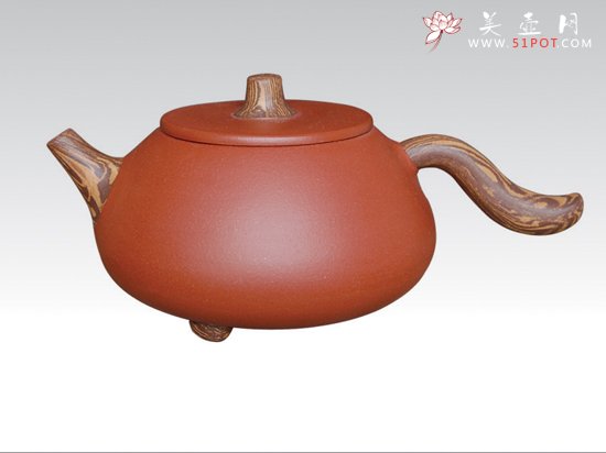 紫砂壶图片：三足祥云  绞泥 ... - 宜兴紫砂壶网