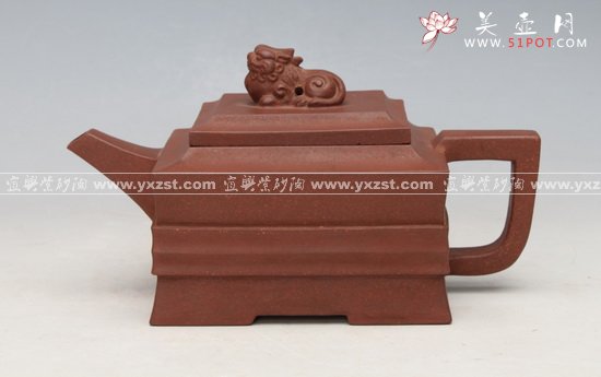 紫砂壶图片：长方狮头 - 宜兴紫砂壶网