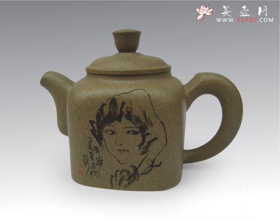 紫砂壶图片：年华方圆壶 - 宜兴紫砂壶网