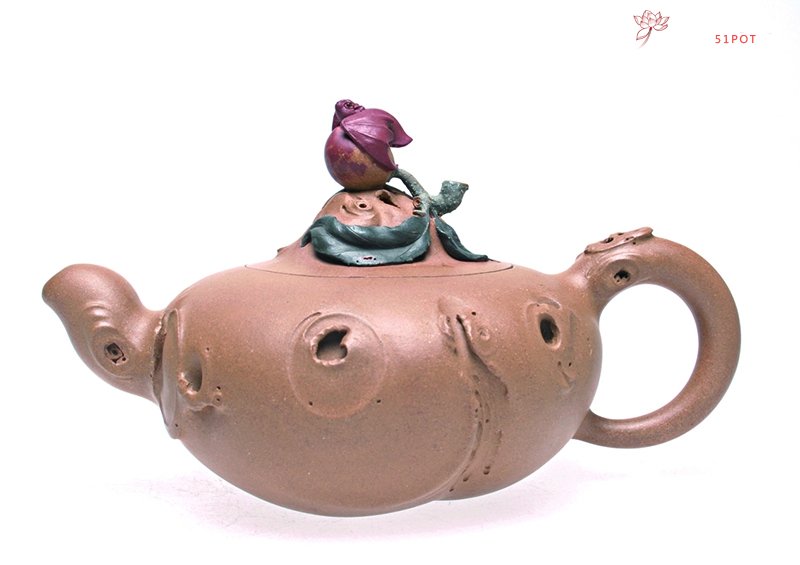 紫砂壶图片：福寿双全 - 宜兴紫砂壶网