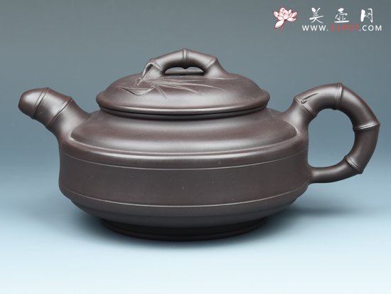 紫砂壶图片：双线竹鼓 - 宜兴紫砂壶网