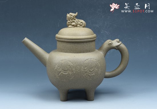 紫砂壶图片：四季鼎盛 - 宜兴紫砂壶网