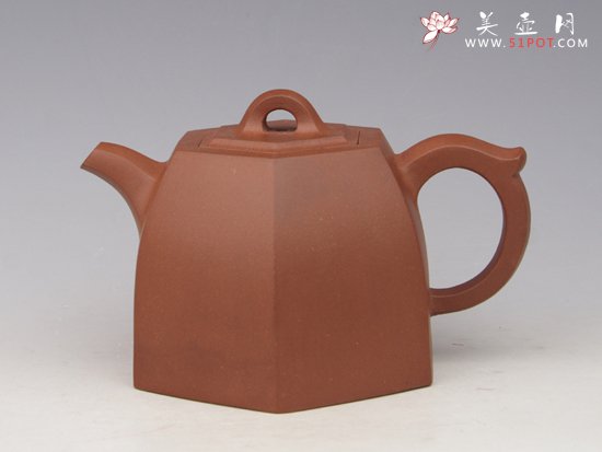 紫砂壶图片：六方铜陀 - 宜兴紫砂壶网