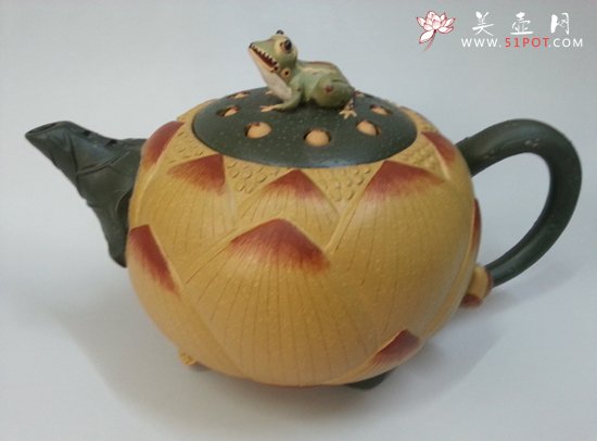 紫砂壶图片：荷花莲子 - 宜兴紫砂壶网
