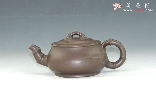 紫砂壶图片：扁圆柱节 - 宜兴紫砂壶网