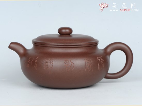 紫砂壶图片：扁鼓   泥料：底槽清 - 宜兴紫砂壶网