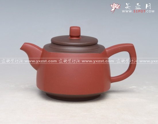 紫砂壶图片：双色方壶 - 宜兴紫砂壶网
