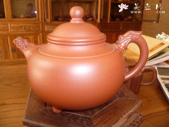 紫砂壶图片：天龙顶珠 - 宜兴紫砂壶网
