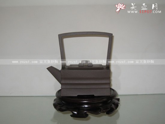 紫砂壶图片：玉带提梁1 - 宜兴紫砂壶网