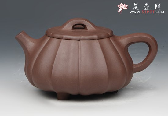 紫砂壶图片：菱花石瓢 - 宜兴紫砂壶网