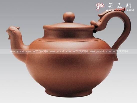 紫砂壶图片：龙飞凤舞壶 - 宜兴紫砂壶网