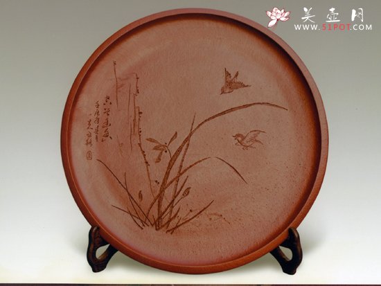 紫砂壶图片：挂盘    泥料：清水泥 - 宜兴紫砂壶网