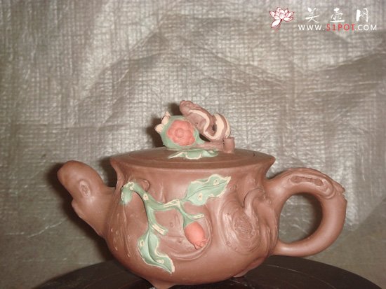 紫砂壶图片：石榴松趣 - 宜兴紫砂壶网