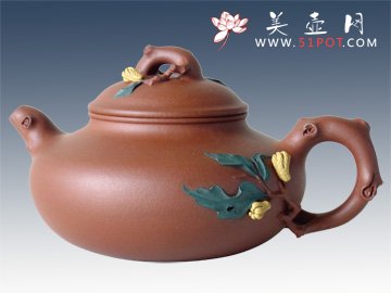 紫砂壶图片：佛手壶 - 宜兴紫砂壶网