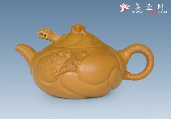 紫砂壶图片：鱼化龙1 - 宜兴紫砂壶网