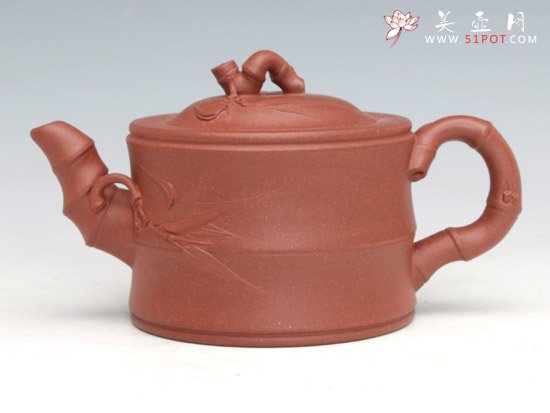 紫砂壶图片：竹段 清水泥 - 宜兴紫砂壶网