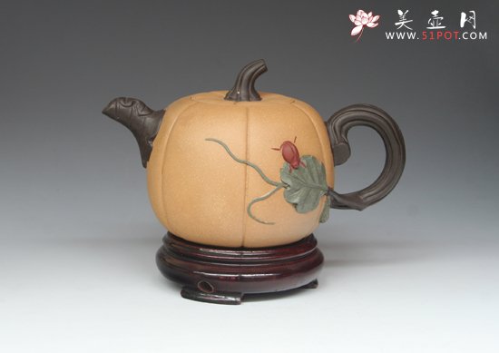 紫砂壶图片：南瓜 - 宜兴紫砂壶网