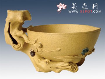 紫砂壶图片：小圣思桃杯 - 宜兴紫砂壶网