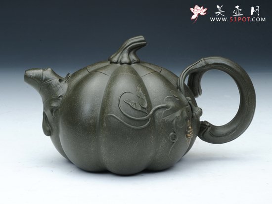 紫砂壶图片：南瓜壶 - 宜兴紫砂壶网