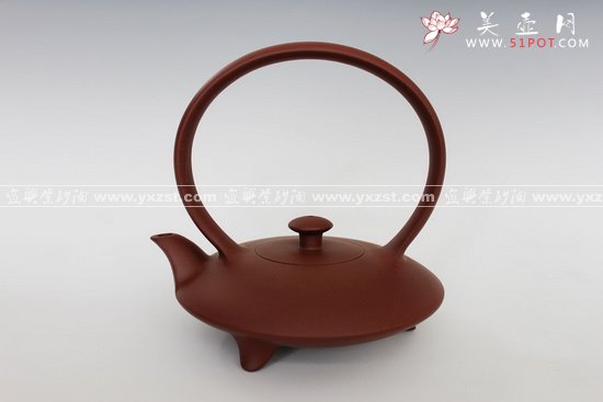 紫砂壶图片：合欢提梁 - 宜兴紫砂壶网