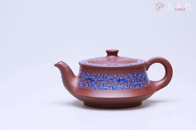 紫砂壶图片：曲神·青花 - 宜兴紫砂壶网