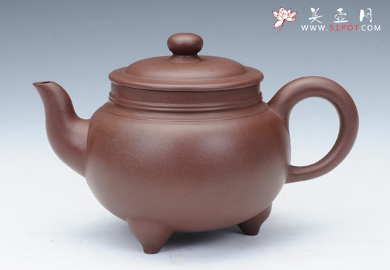 紫砂壶图片：三足鼎壶 - 宜兴紫砂壶网