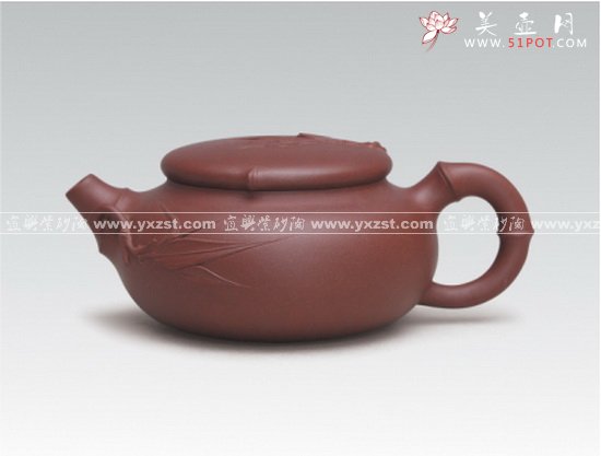 紫砂壶图片：圆竹紫泥 - 宜兴紫砂壶网