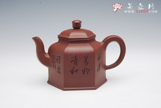 紫砂壶图片：六方金钟 - 宜兴紫砂壶网