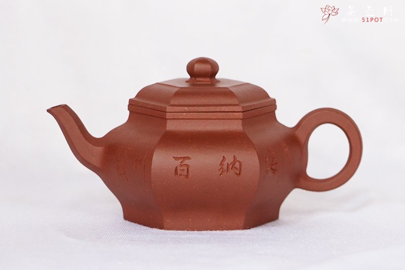 紫砂壶图片：六方虚扁 - 宜兴紫砂壶网