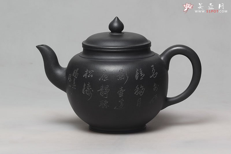 紫砂壶图片：福樱 （研高 黄自英刻） - 宜兴紫砂壶网