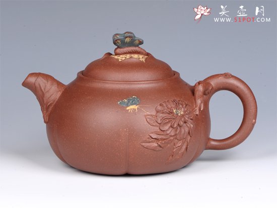 紫砂壶图片：- 蝶恋花 - - 宜兴紫砂壶网