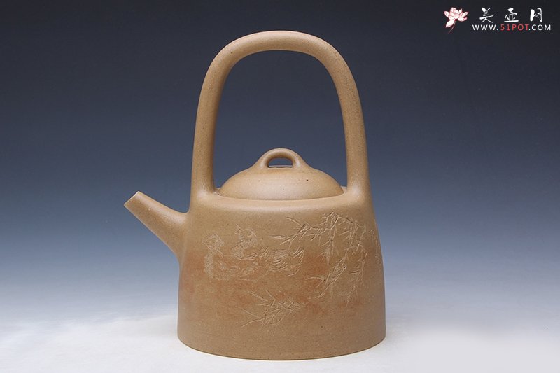 紫砂壶图片：曼生提梁 - 宜兴紫砂壶网