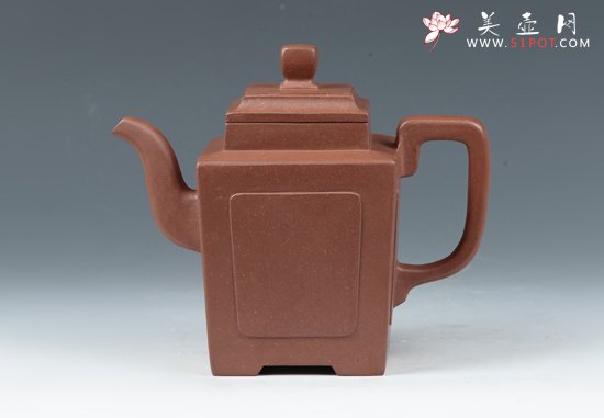 紫砂壶图片：四方开光 - 宜兴紫砂壶网