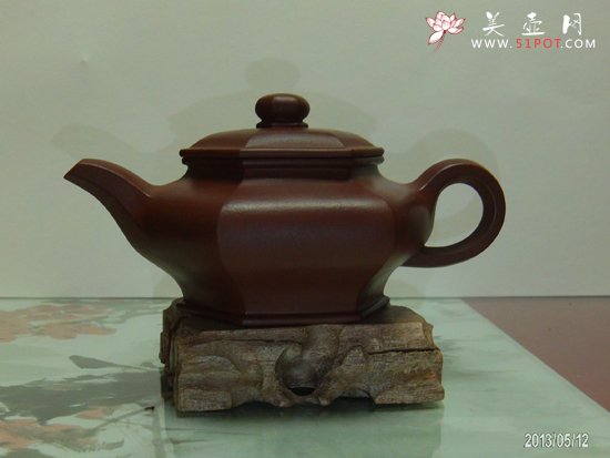 紫砂壶图片：六方书扁 - 宜兴紫砂壶网
