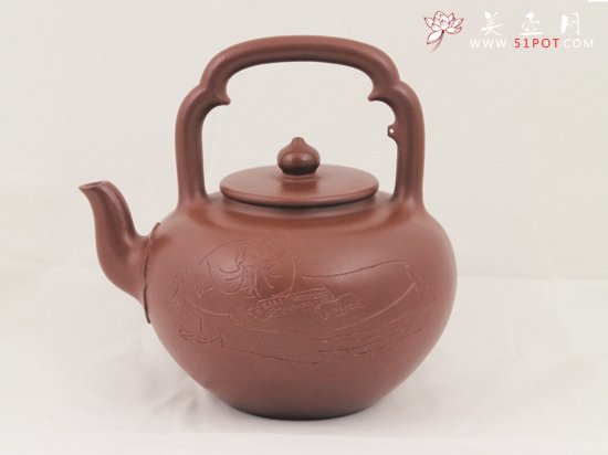 紫砂壶图片：吴径提梁 - 宜兴紫砂壶网