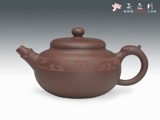 紫砂壶图片：双龙壶 - 宜兴紫砂壶网