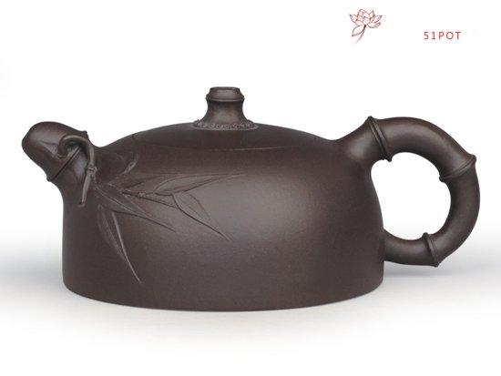 紫砂壶图片：半月竹 - 宜兴紫砂壶网