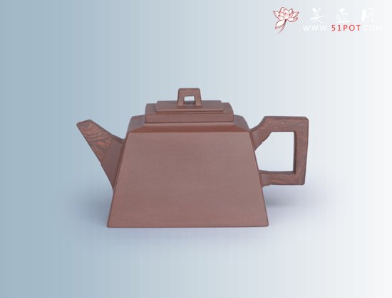 紫砂壶图片：抽盖升方 - 宜兴紫砂壶网