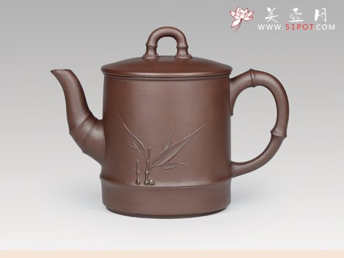 紫砂壶图片：一节竹段 - 宜兴紫砂壶网