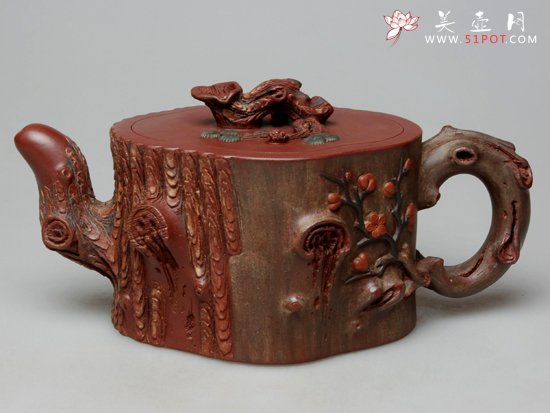 紫砂壶图片：岁寒三友 400cc - 宜兴紫砂壶网