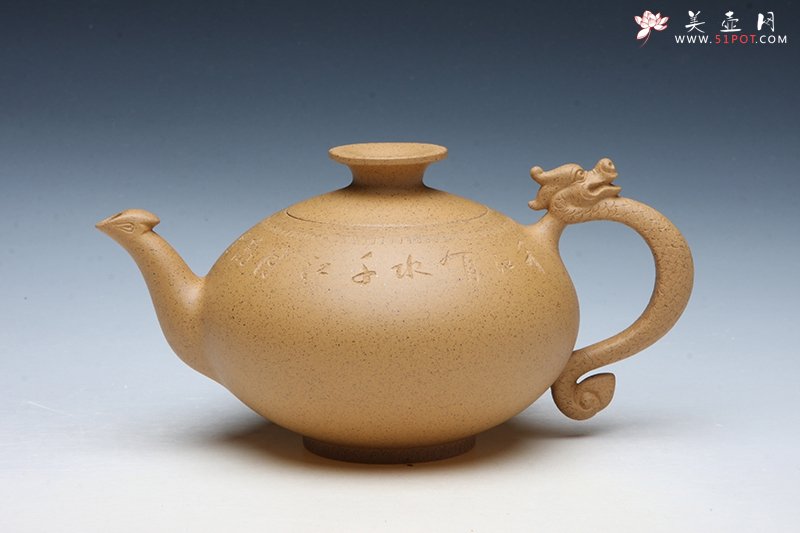 紫砂壶图片：龙凤颈瓶 - 宜兴紫砂壶网