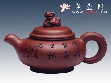 紫砂壶图片：戏狮壶 - 宜兴紫砂壶网