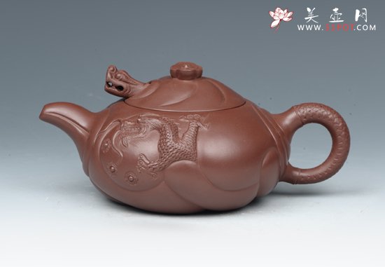 紫砂壶图片：鱼化龙4 - 宜兴紫砂壶网