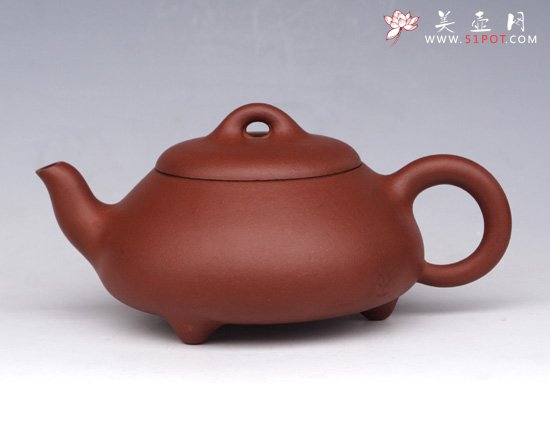 紫砂壶图片：弯嘴石瓢 - 宜兴紫砂壶网