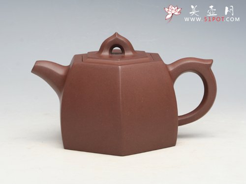紫砂壶图片：六方铜铊 泥料：拼... - 宜兴紫砂壶网