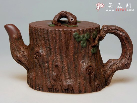 紫砂壶图片：松段  300cc - 宜兴紫砂壶网