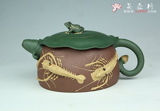 紫砂壶图片：荷塘情趣 - 宜兴紫砂壶网