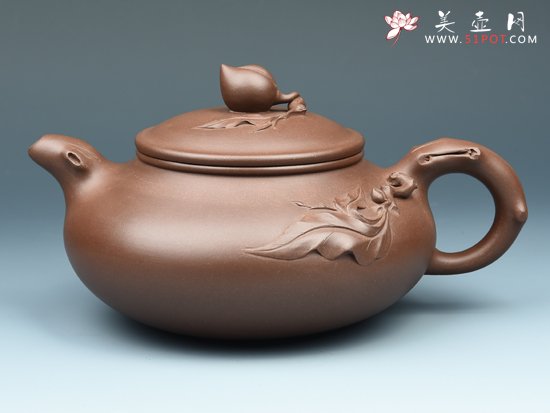紫砂壶图片：寿桃 - 宜兴紫砂壶网