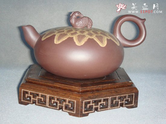 紫砂壶图片：春暖江水鸭先知壶 - 宜兴紫砂壶网